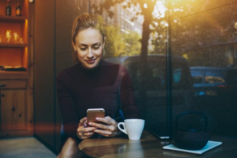 woman texting