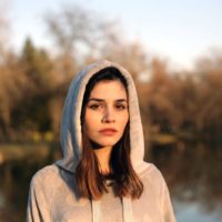 woman near lake