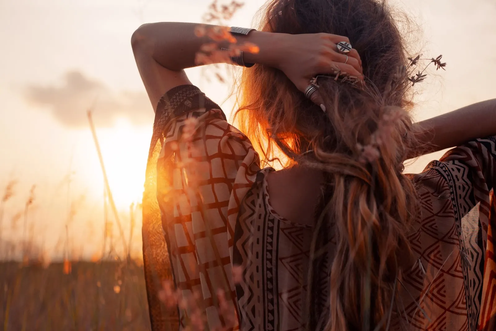 woman standing in nature