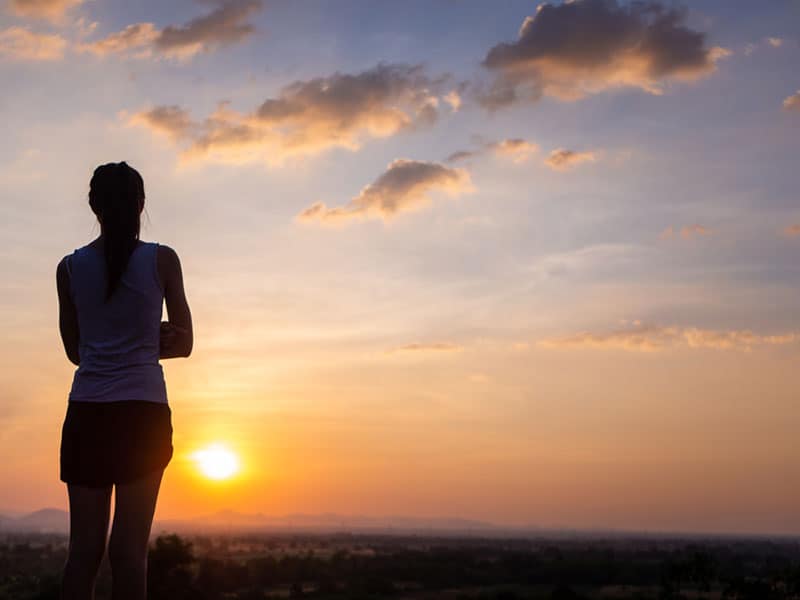 woman standing in nature