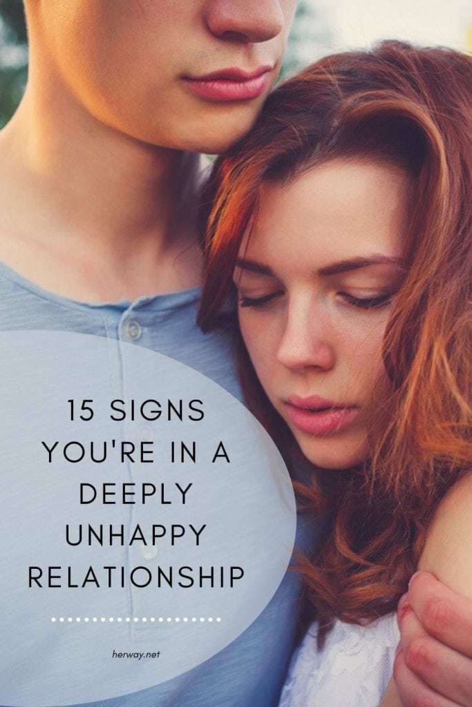 15 señales de que tienes una relación infeliz