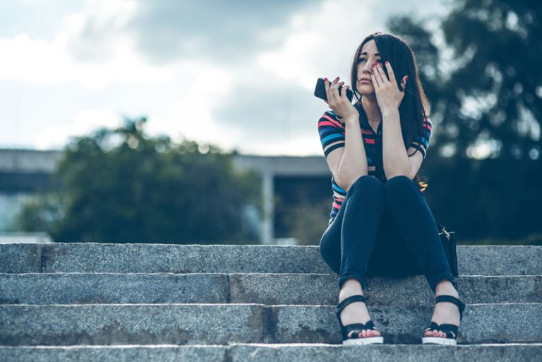 sad woman crying