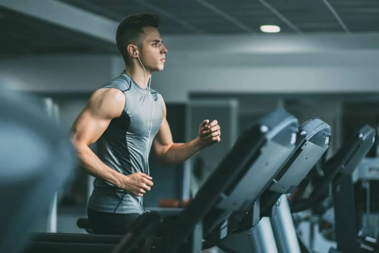 young man working out