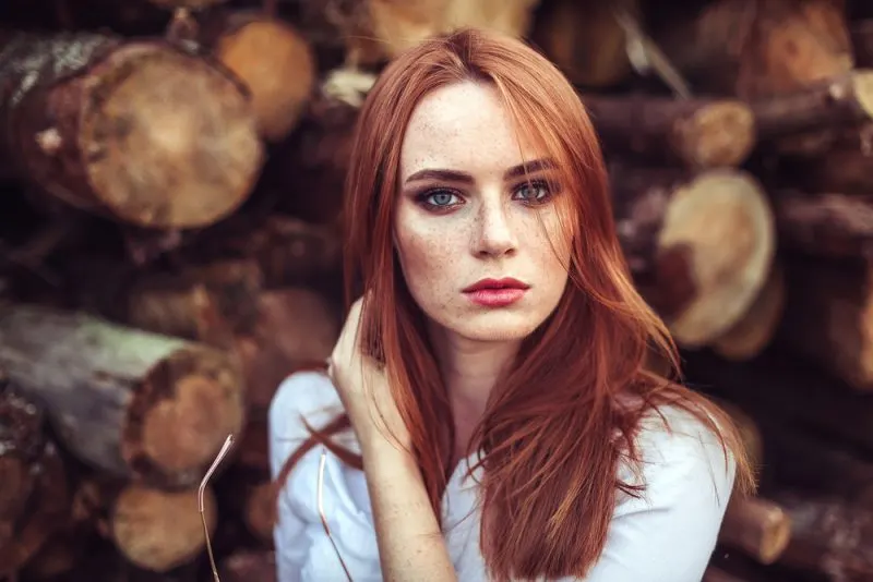 young tender redhead woman