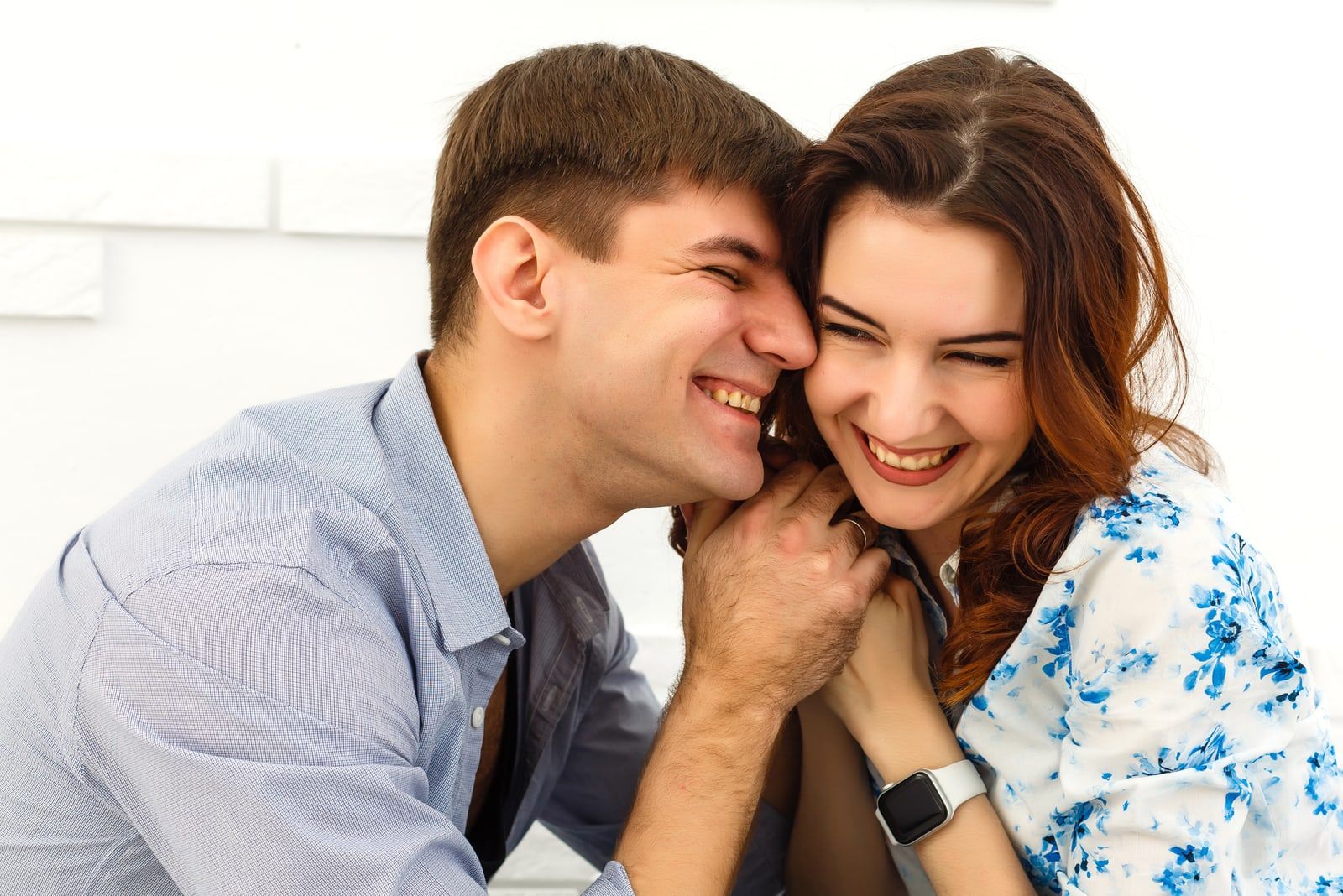 smiling couple in love
