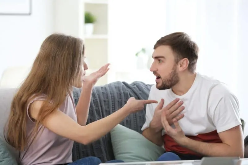 couple arguing angry
