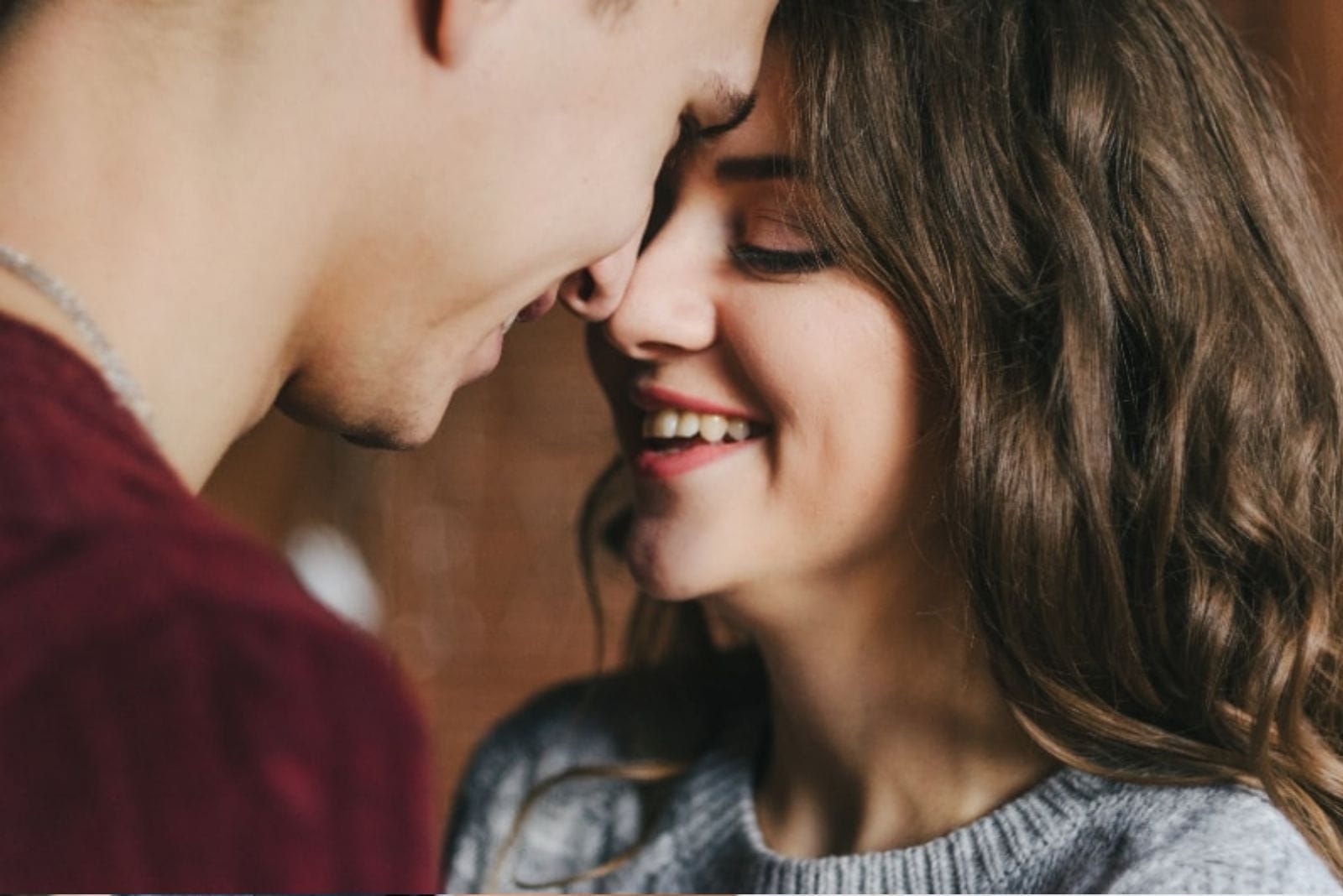 couple in love smiling
