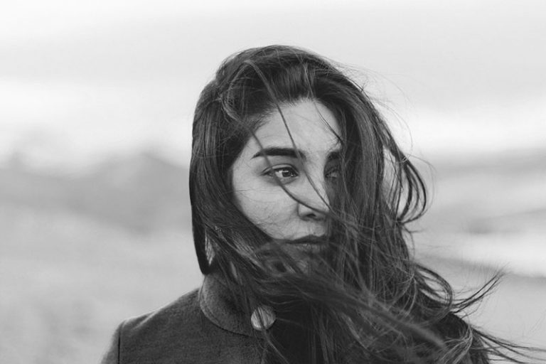 sad woman looking at distance
