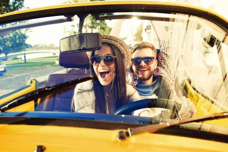 couple happy to travel together