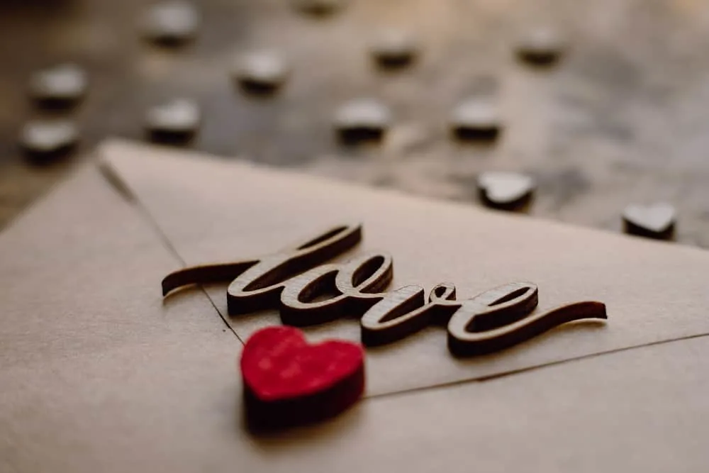 selective photo of a love letter