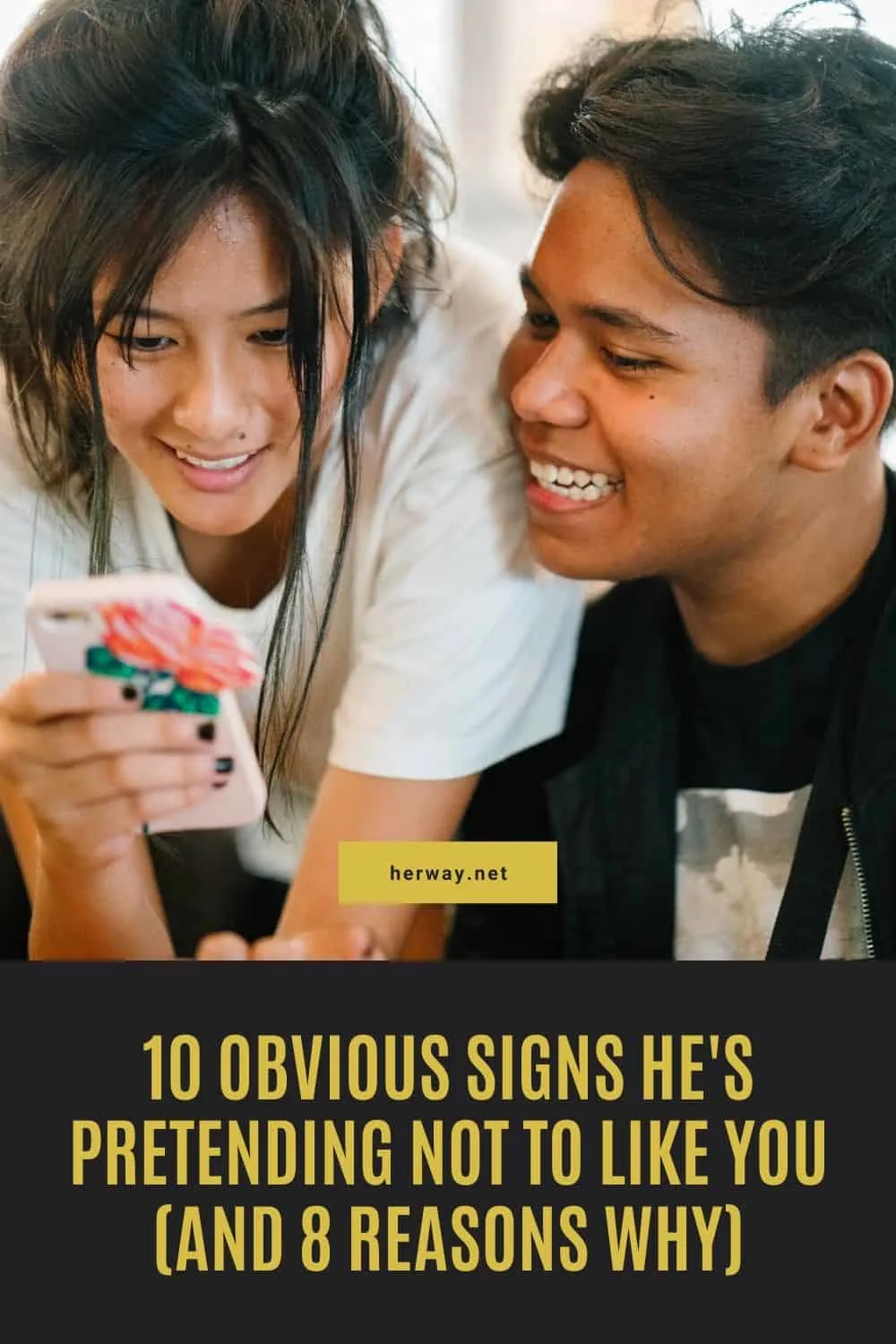10 Obvious Signs He's Pretending Not To Like You (And 8 Reasons Why) Pinterest