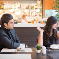 couple breaking up at cafe