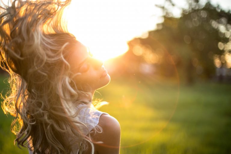 woman on sunset