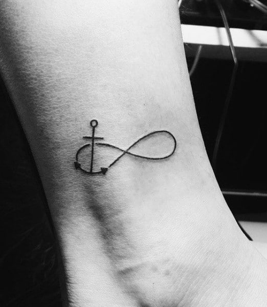 anchor infinity tattoo on arm