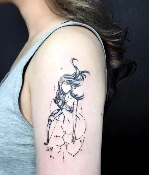 female sagittarius tattoo