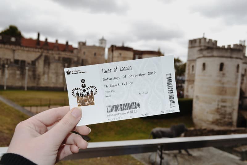 foto con messa a fuoco ridotta della torre di Londra