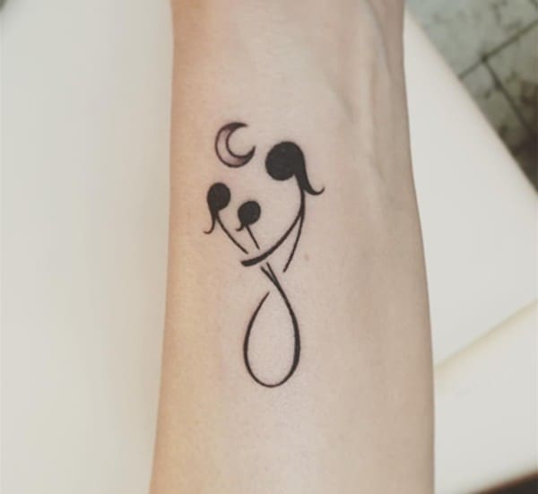 mother and daughter with half-moon tattoo on wrist