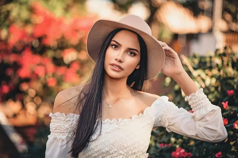 pretty woman in hat