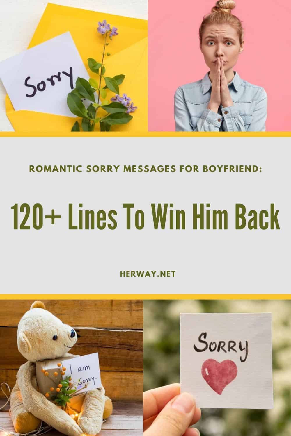 Romantic Sorry Messages For Boyfriend: 120+ Lines To Win Him Back pinterest