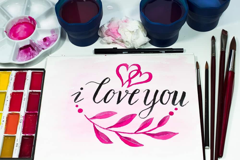 valentine's day romance heart note