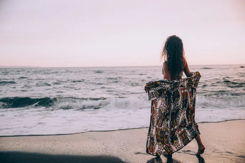 woman near the sea