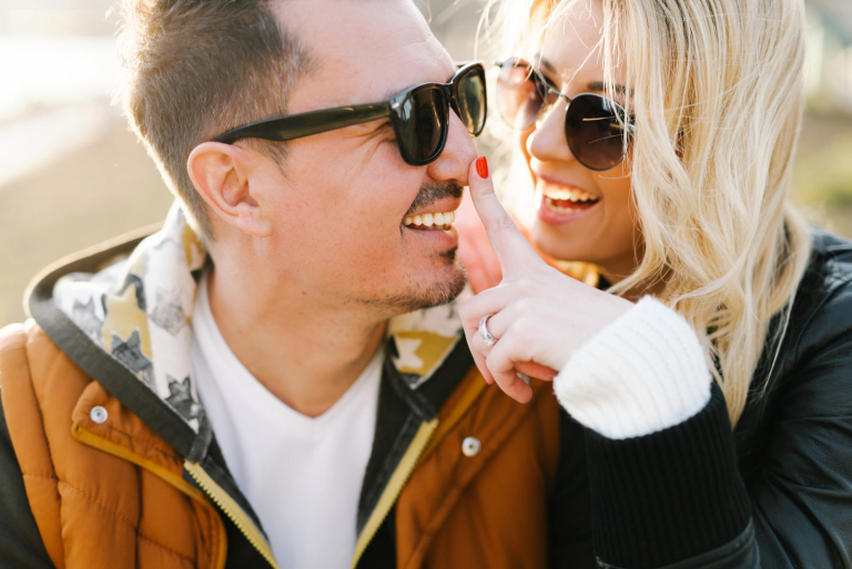 Happy In love couple smiling