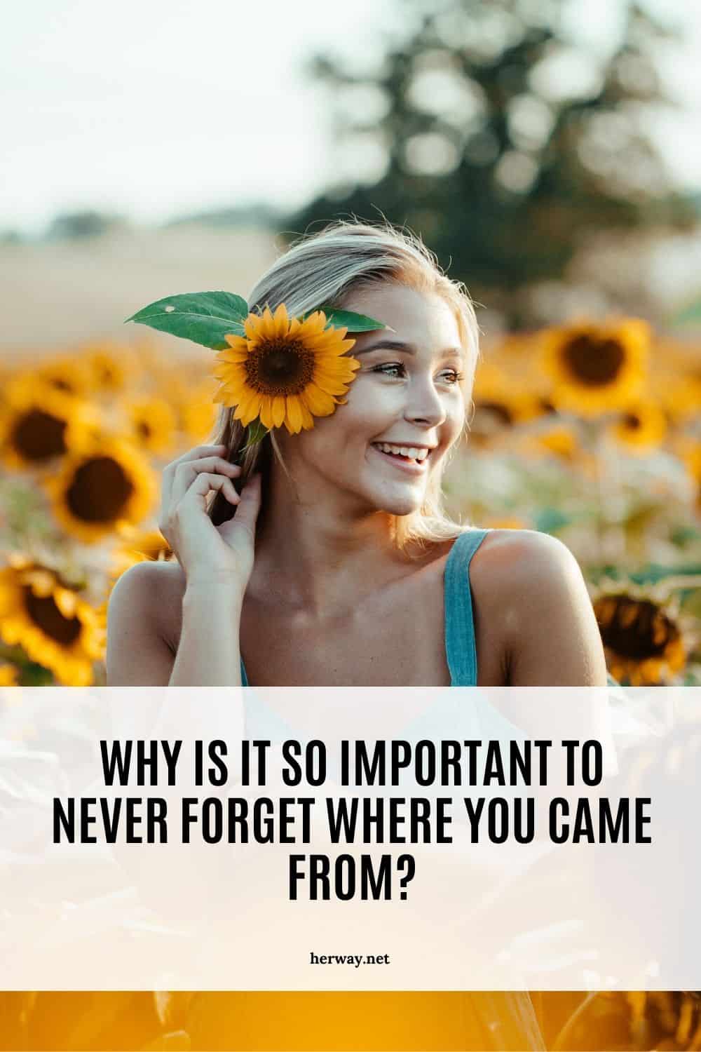 Perché è così importante non dimenticare mai da dove si viene?