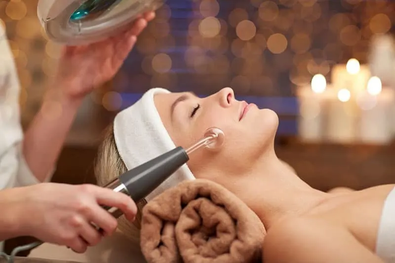 woman having a face massage 
