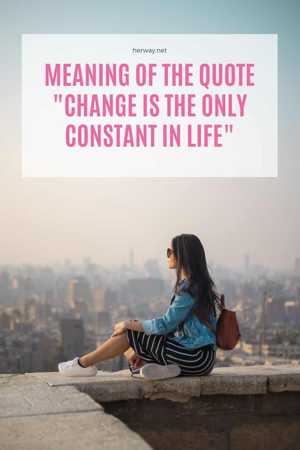 The Only Constant In Life Is Change Quote Explanation