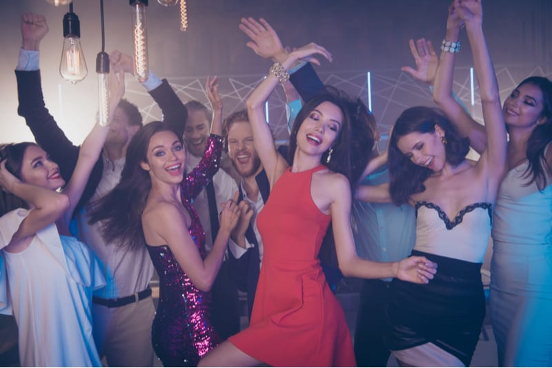 ladies dancing the night away in the club