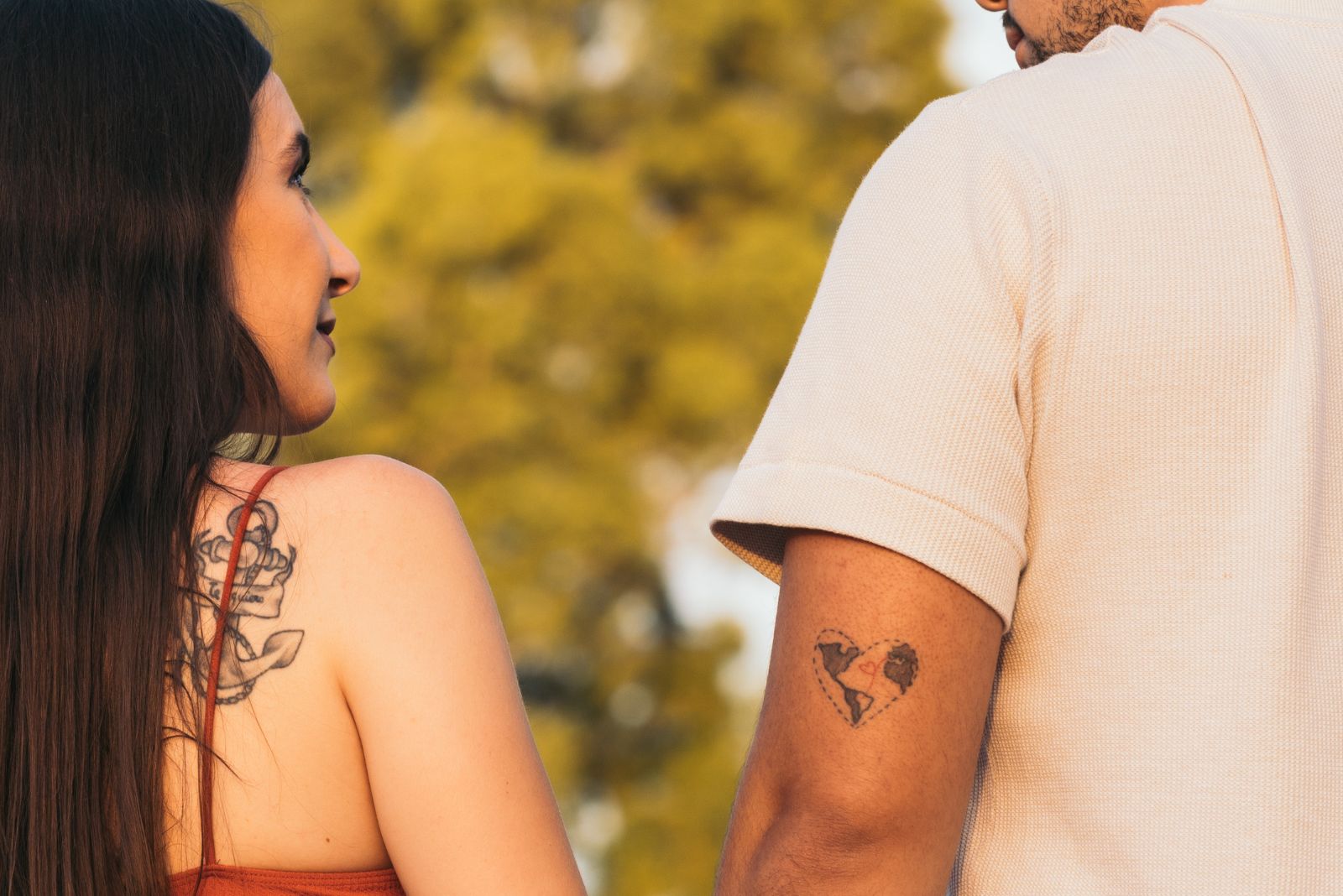 couple with tattoos