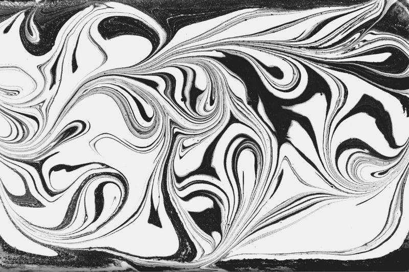 black and white liquid marbled pattern art 