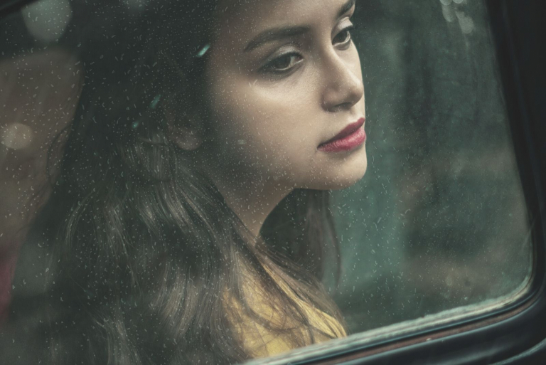 thoughtful young woman