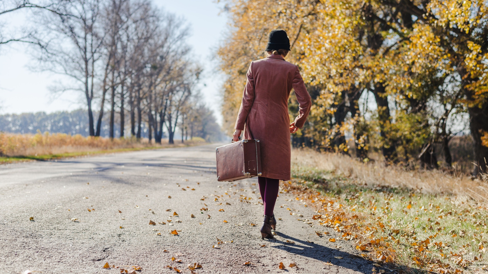 Woman walking away