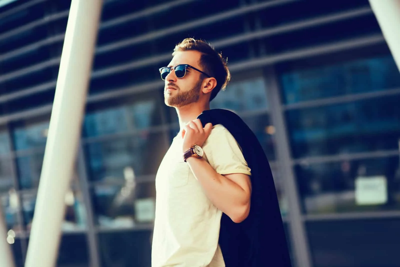 fashionable man with sunglasses