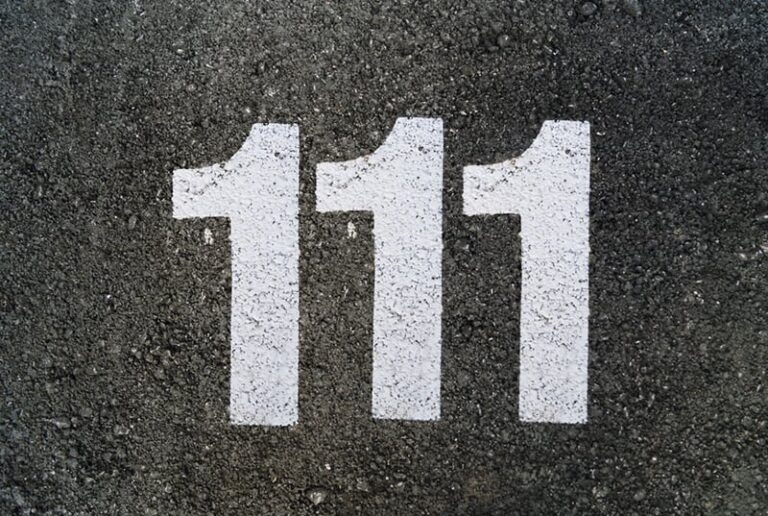 Number 111 draw by paint