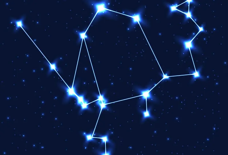 Vector illustration of Ophiuchus constellation