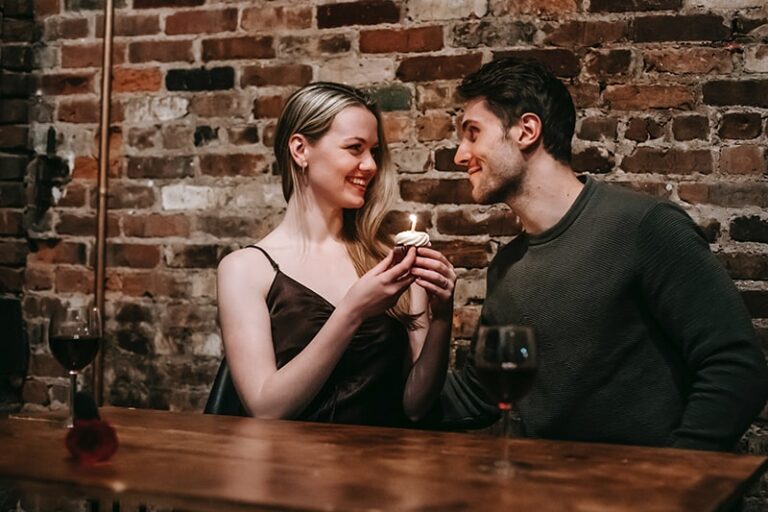 happy couple celebrating anniversary