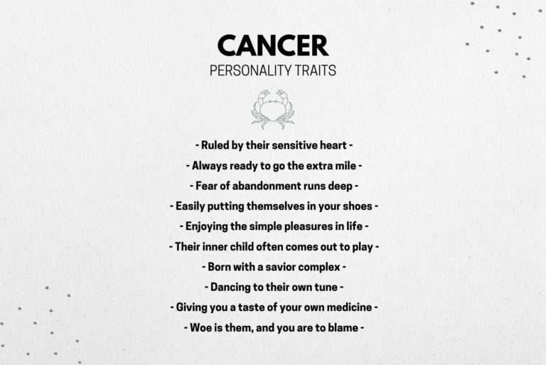 cancer personality chart