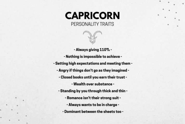 capricorn personality chart