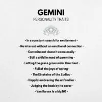 gemini personality chart
