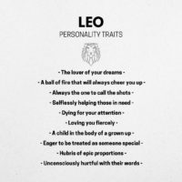 leo personality chart