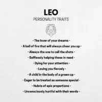 leo personality chart