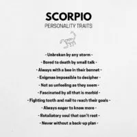 scorpio personality chart