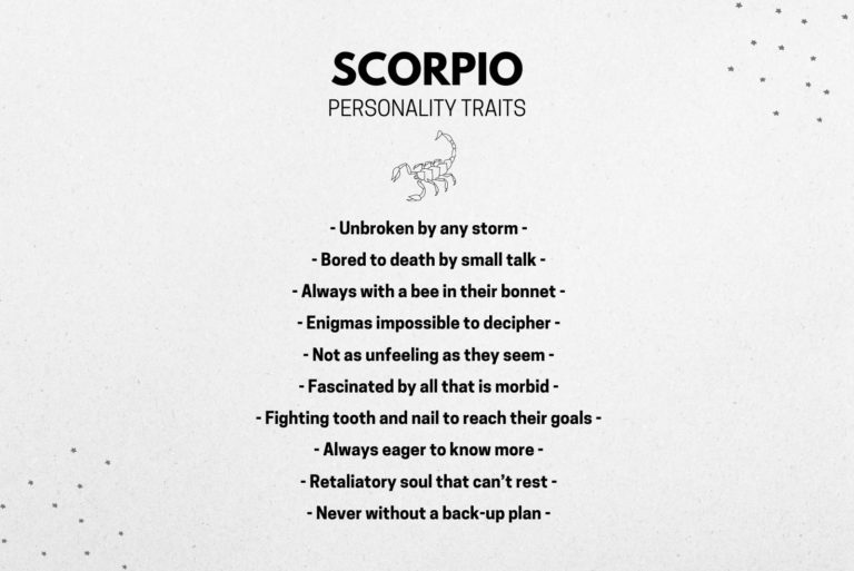 scorpio personality chart
