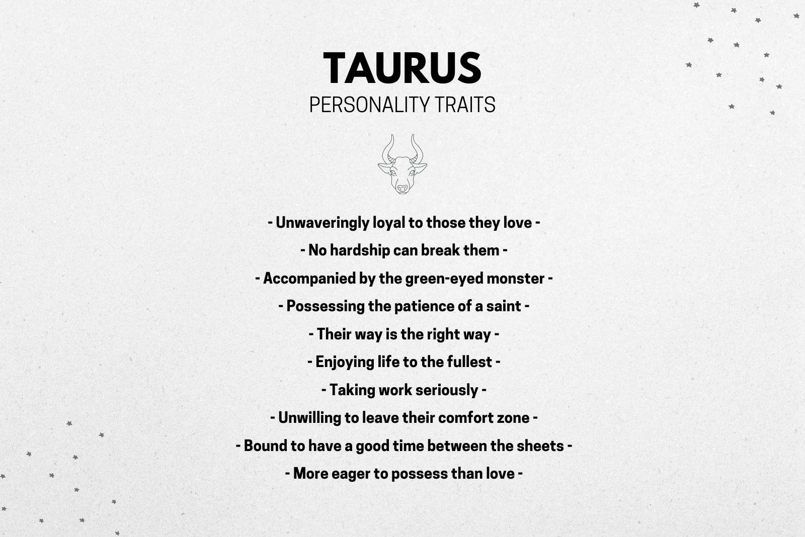 What Character Traits Does A Taurus Have