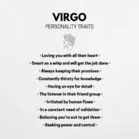 virgo personality chart