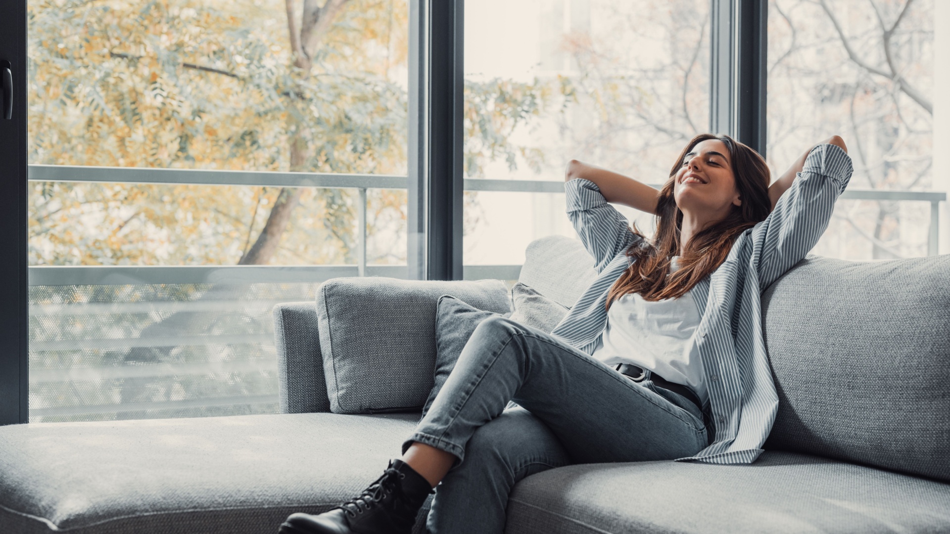 Woman on couch