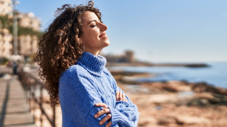 peaceful woman