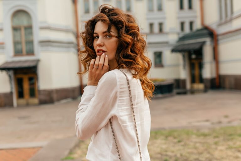 woman walking away
